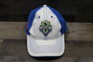 Seattle Sounders FC MLS Strap Back Hat Cap Men Blue White Adjustable Soccer