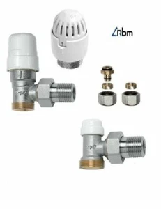 KIT VALVOLA + DETENTORE+ TESTA TERMOSTATICA " RBM " 1/2 + ADATT.RAME/MULTISTRATO - Foto 1 di 1