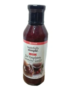 Tastefully Simple Red Raspberry Sriracha Sauce 14.5 oz Sealed Hamburger Shrimp - Picture 1 of 4