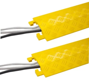 2pcs 1m 1channel PVC Floor Cable Protector Duct Wire Cover Cord Drop Over Indoor - Picture 1 of 4