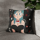 Bulma Square Pillow 14'x14' Dragon Ball Anime Manga Japan Spun Polyester Pillow