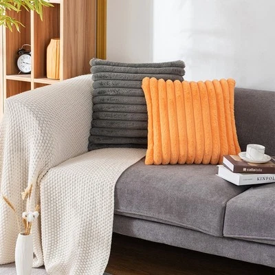 6 Farben Kissenbezug im 2er Set perfekt für Wohnzimmer Schlafzimmer oder Sofa - Bild 1 von 3