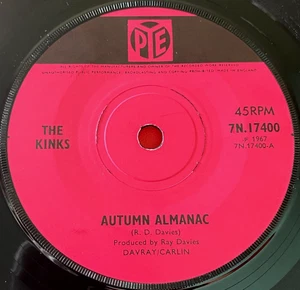 The Kinks Autumn Almanac 7" UK ORIG 1967 Pye 7N.17400 b/w Mr Pleasant VINYL - Picture 1 of 6