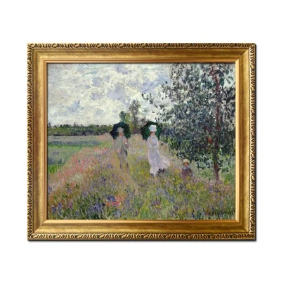 Arte enmarcado Claude Monet paisaje lienzo impresión pintura al óleo arte de pared decoración del hogar Foto 1 de 4