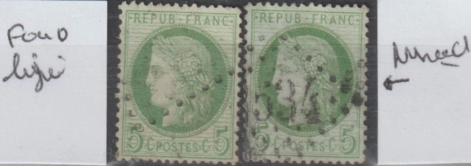 FRANCE YT N°53 f Fond Ligné Oblit GC partiel ?305+1 N°53 normal OFFERT Voir Scan - Photo 1/1