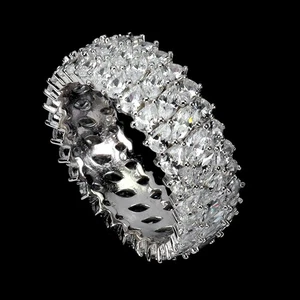 925 Sterling Silver Ring Marquise Simulated Cz Gemstone Jewelry Size 7 - Picture 1 of 14