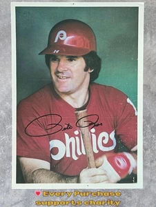 Foto gigante Pete Rose 1981 Topps 5x7 Filis súper equipo local fotos de gran tamaño - Imagen 1 de 2