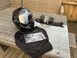 Scorpion Exo-Tech Evo Gloss Carbon, Flip Front Modular helmet - Used Once - Picture 1 of 11