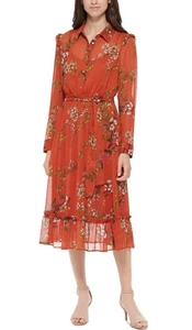 Tommy Hilfiger Damen Blumendruck Rüschen Shirtkleid Größe 16 - Bild 1 von 4