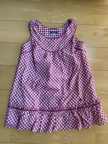 Abito tunica smanicato Burberry etichetta blu rosa bianco quadri taglia 38