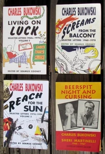 LOT OF 4 CHARLES BUKOWSKI BLACK SPARROW ALL LETTERS Vol 1 2 3  Good Condition PB - Picture 1 of 19