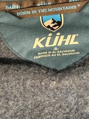 Chaqueta Kuhl Mujer Pequeña Azul Alpaca Polar Cremallera Completa Exterior Manga Larga Foto 1 de 4