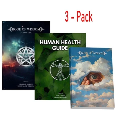 Harry B.Joseph 3-Book Set: Book of Wisdom Vol 1&2 + Human Health Guide Paperback - Image 1 of 4