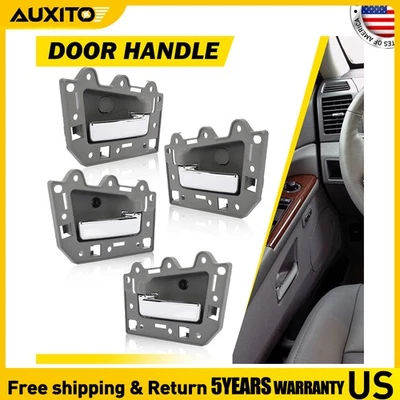 Manijas de puerta interiores grises 4 piezas para Jeep Grand Cherokee 2005 2006 2007 2010 Foto 1 de 4