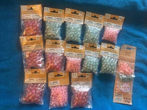 Lote Lg De Cuentas Iridiscentes Antiguas Nuevo Stock 14 Paquetes - Imagen 1 de 4