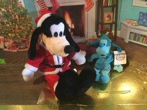 DISNEY CHRISTMAS COLLECTION-VINTAGE SANTA GOOFY & MARLEY GHOST GOOFY PLUSH - Picture 1 of 13