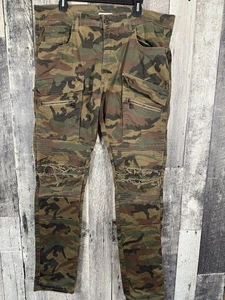 Smoke Rise Dnm Co. Men's Cargo Pants 40x32 Multicolor Camouflage Flat Front FLAW - Picture 1 of 4