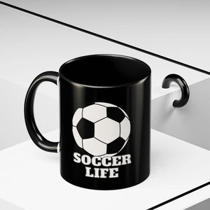 Soccer Life Coffee Mug, Gifts for Soccer Lovers, Sports Mug, Match Day Coffee - Picture 1 of 29