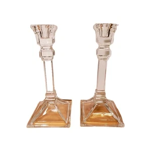 Lead Crystal Candlesticks holders - Set Of Two 8 inch tall - Picture 1 of 8