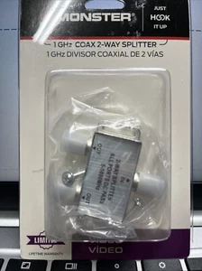 Monster 1 GH z coax 2 way splitter 140009-00 - Picture 1 of 2