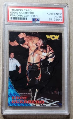 Eddie Guerrero Signed 1998 Topps WCW PSA/DNA Certified Auto Wrestling Autograph - Image 1 of 2