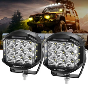 AUXBEAM  2x 5" LED Work Light Bar Combo DRL Lights Driving Lamp Offroad Car SUV - Picture 1 of 12