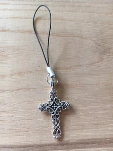 Cross Phone Charm Strap Kindle AirPod Brelok Przełącznik Zamek błyskawiczny Pull Prezent Torebka - Zdjęcie 1 z 1