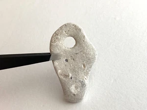 Natural Holey Beach Rock Hag Stone Adder surf-tumbled Fairy Wish Mystic #T USA - Foto 1 di 12