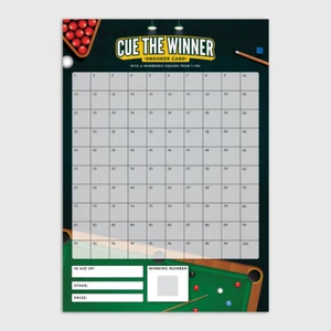 Fundraising Scratch Cards - A5 Snooker Charity Game Sports Club Sweepstake - Picture 1 of 6