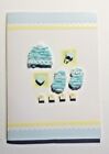 New Baby Greeting Card Boy or Girl Paper Magic Unique Blue 3-D