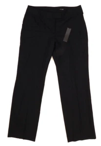 New Jay Godfrey Cintas Womens Black Flat Front Wool Blend Dress Pants Slacks 14 - Picture 1 of 9