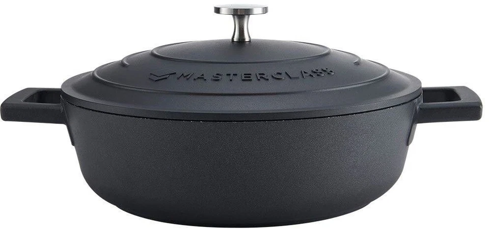 MASTERCLASS MasterClass Kasserolle Aluminiumguss, flach, 2,5 L, ultraleicht, kra - Bild 1 von 4
