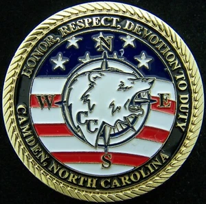 US Coast Guard USCG Junior Leadership Program Camden NC Challenge Coin - Picture 1 of 2