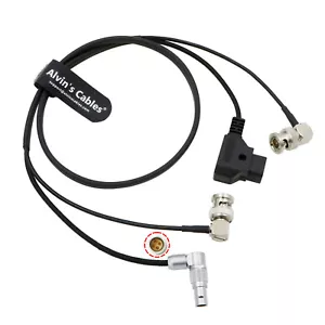 Netzkabel für Zacuto Kameleon Pro EVF drehbar 4 Pin auf D-Tap mit BNC 75cm - Bild 1 von 3