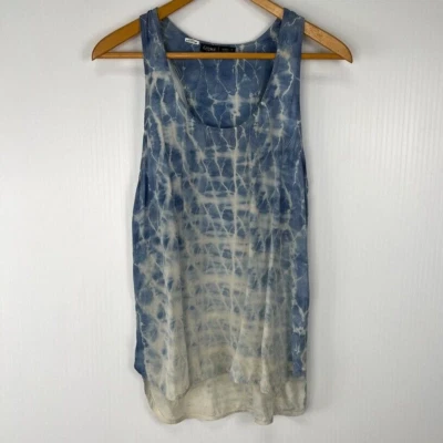 Blusa Gitana 05 Mujer Pequeña Tie Dye Seda Sin Mangas Alta Baja Trabajo Fiesta Core Go Foto 1 de 4