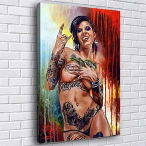 Tattoo Damen Bar Leinwand Malerei Kunst hängendes Punk Poster und Drucke Wandbilder - Bild 1 von 7