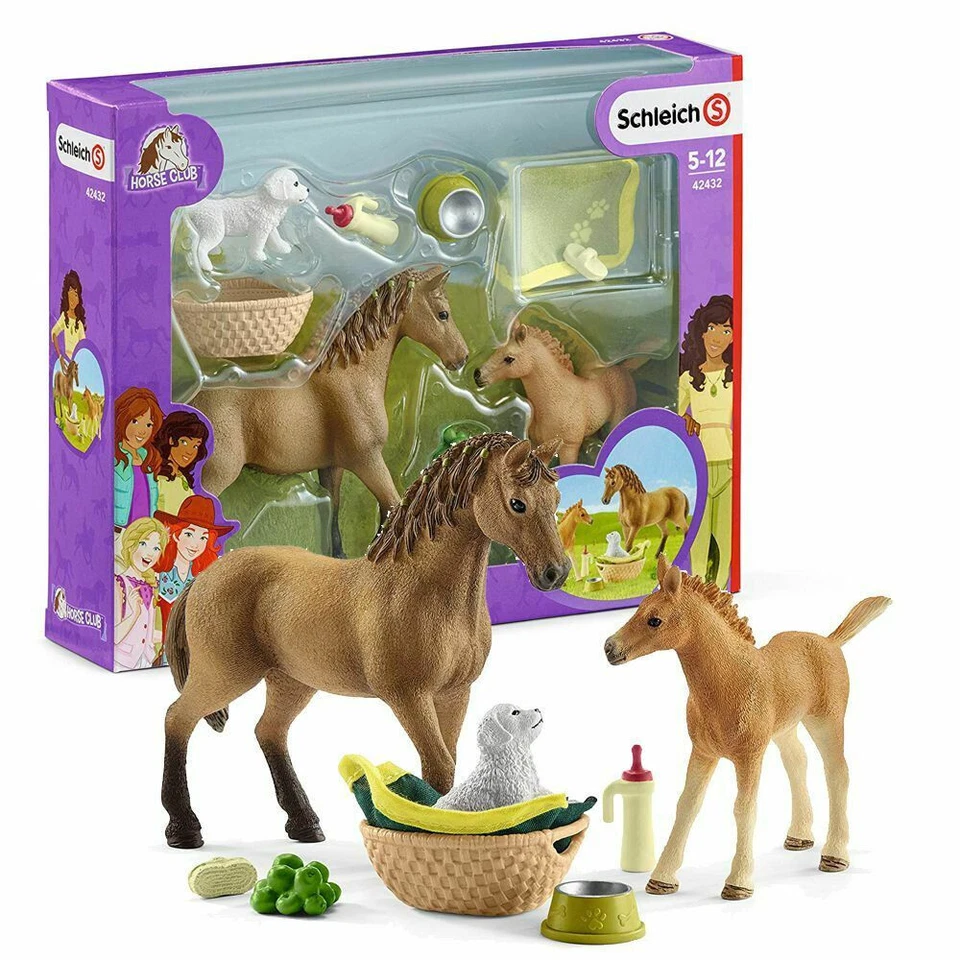 SCHLEICH Horse Club 42432 - Les Soins pour Bébé Animaux Horse Club de Sarah NEUF - Image 1 of 4