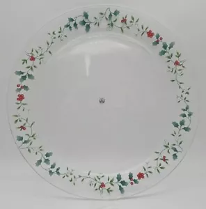 Pfaltzgraff Winterberry Glass Serving Platter Tray Round 13" Christmas Holiday - Picture 1 of 5