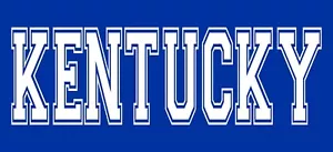 State of Kentucky Varsity Iron On Transfer - T-Shirt + Light & Dark Fabrics #17 - Picture 1 of 4