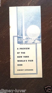 NY WORLDS FAIR 1939 Preview of the Fair brochure Exhibit Catalogue  - Picture 1 of 3