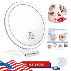 Magnifying Mirror,Double Side, 1X 20X Portable Small Make Up Hand Mirror,6 Inch - Picture 1 of 8