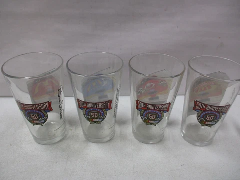 Set of 4 1998 Nascar Bill Elliott McDonald's Glasses Cover