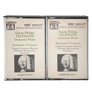 Telemann Orchestral Works Darmstadt Overtures Cassettes Musical Heritage Society - Picture 1 of 5