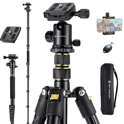 K&F Concept Camera Tripod 72in With Bluetooth Remote Control for DSLR Canon Sony - Image 1 of 4
