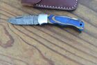 damascus custom made folding pocket knife From The Eagle Collection m6436
