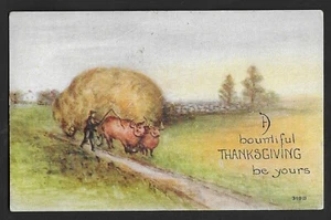 Vintage Postcard - "A Bountiful Thanksgiving Be Yours" - 1915 - F.A. Owen, Co. - Picture 1 of 2