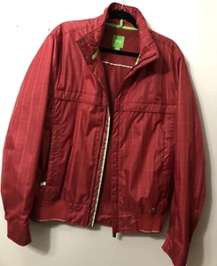 Hugo Boss MEN’S Jadon4' by BOSS Green In Red windbreaker Jacket Size L - Picture 1 of 24