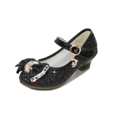 Niñas Niños Mary Jane Brillante Sandalia Fiesta Boda Vestido Princesa Cristal Zapatos Foto 1 de 4