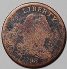 New Listing1798 Draped Bust Large Cent - Us 1c Copper Penny Coin - L45