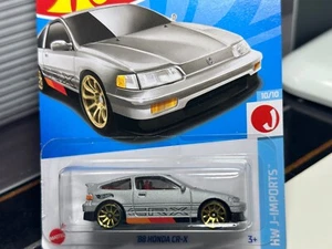 Hot Wheels 88 Honda Civic CRX 148/250 HW J-Import Silver Long Card - Foto 1 di 6